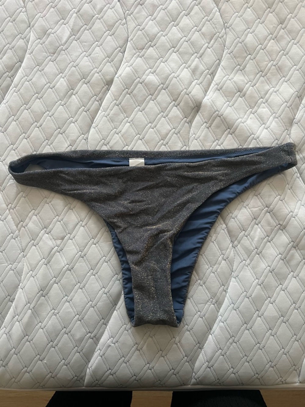 aerie Shimmery Navy Bikini Bottom